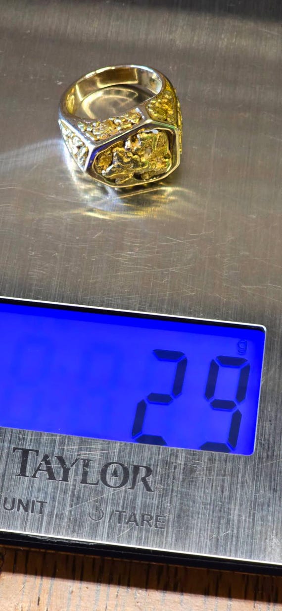 Monster Gold Nugget Statement Ring! - image 4