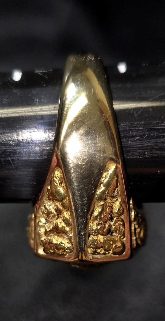 Monster Natural Gold Nugget Statement Ring! - image 10