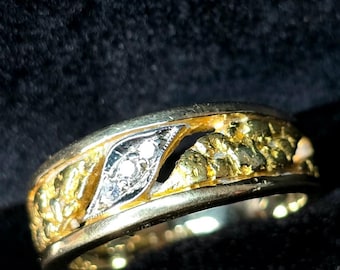 14k Gold and Diamonds Engagement Ring! ETERNAL LOVE, INSCRIBED!