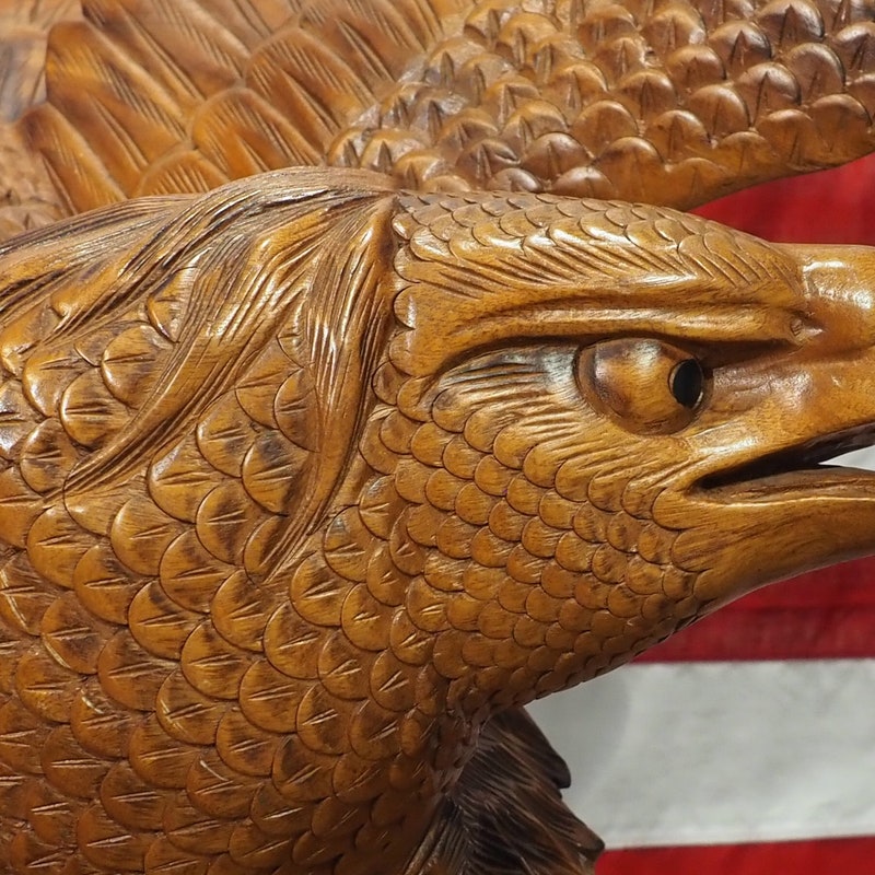 Carved Wood Eagle - Etsy