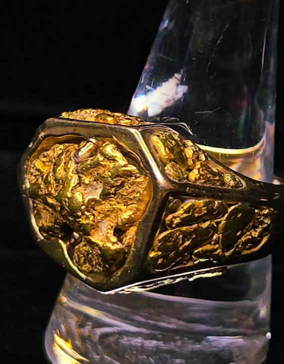 Monster Gold Nugget Statement Ring! - image 5