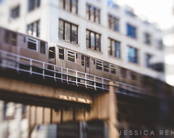 Chicago El Train color photograph wall decor Chicago photograph Chicago Street Photography