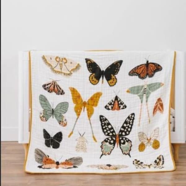 Butterfly Reversible Baby Quilt