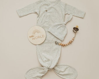 infant gowns that tie at bottom
