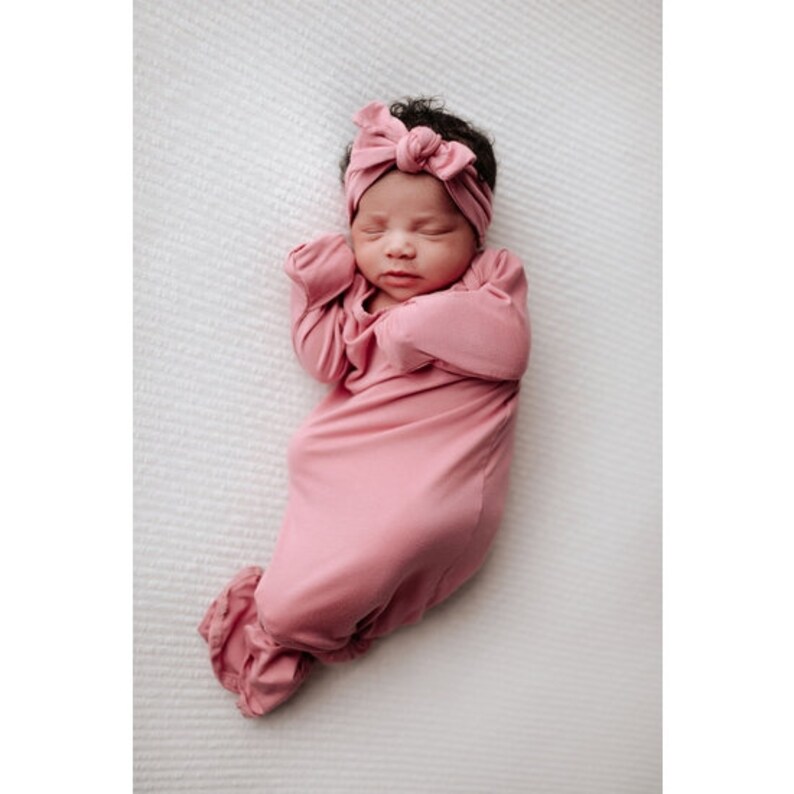 Matching Maternity Labor Gown and Knotted Hospital Baby Etsy