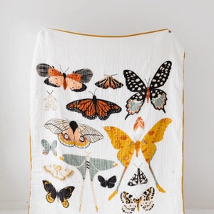 Butterfly Muslin Throw Blanket