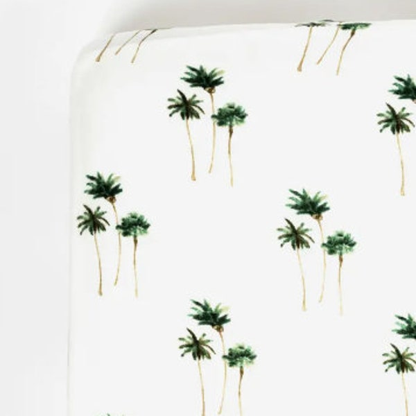 Palm Tree Crib Sheet Etsy