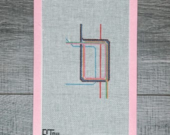 Chicago Loop Needlepoint Canvas | Hand-Painted 18 Mesh Map