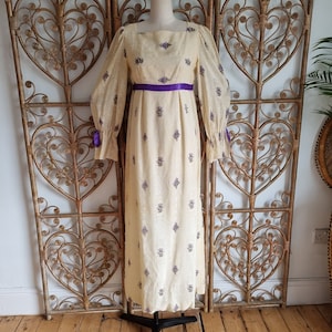 Abito lungo vintage in cotone prairie anni &#39;70 cottagecore S