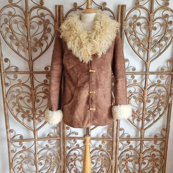 Faux Fur Collar and Cuffs Coat Etsy UK