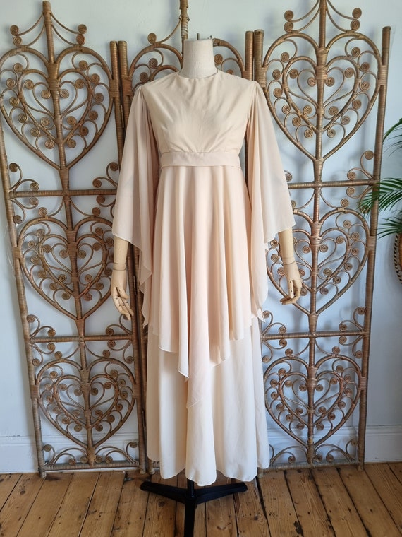 Vintage angel sleeves prairie wedding 70s cottage… - image 2