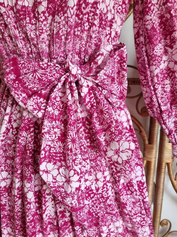 Vintage Pink floral Laura Ashley cotton made in w… - image 2