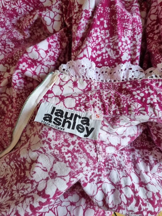 Vintage Pink floral Laura Ashley cotton made in w… - image 6