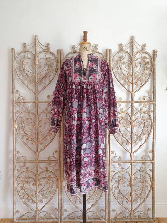 Vintage floral paisley Mayur cotton hippy Indian 7