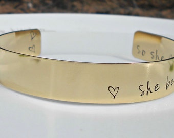 She Believed She Could So She Did, Inspirational Bracelet, Gifts for her, Daughter Gift, Inspirational Jewellery, Friend Gift.