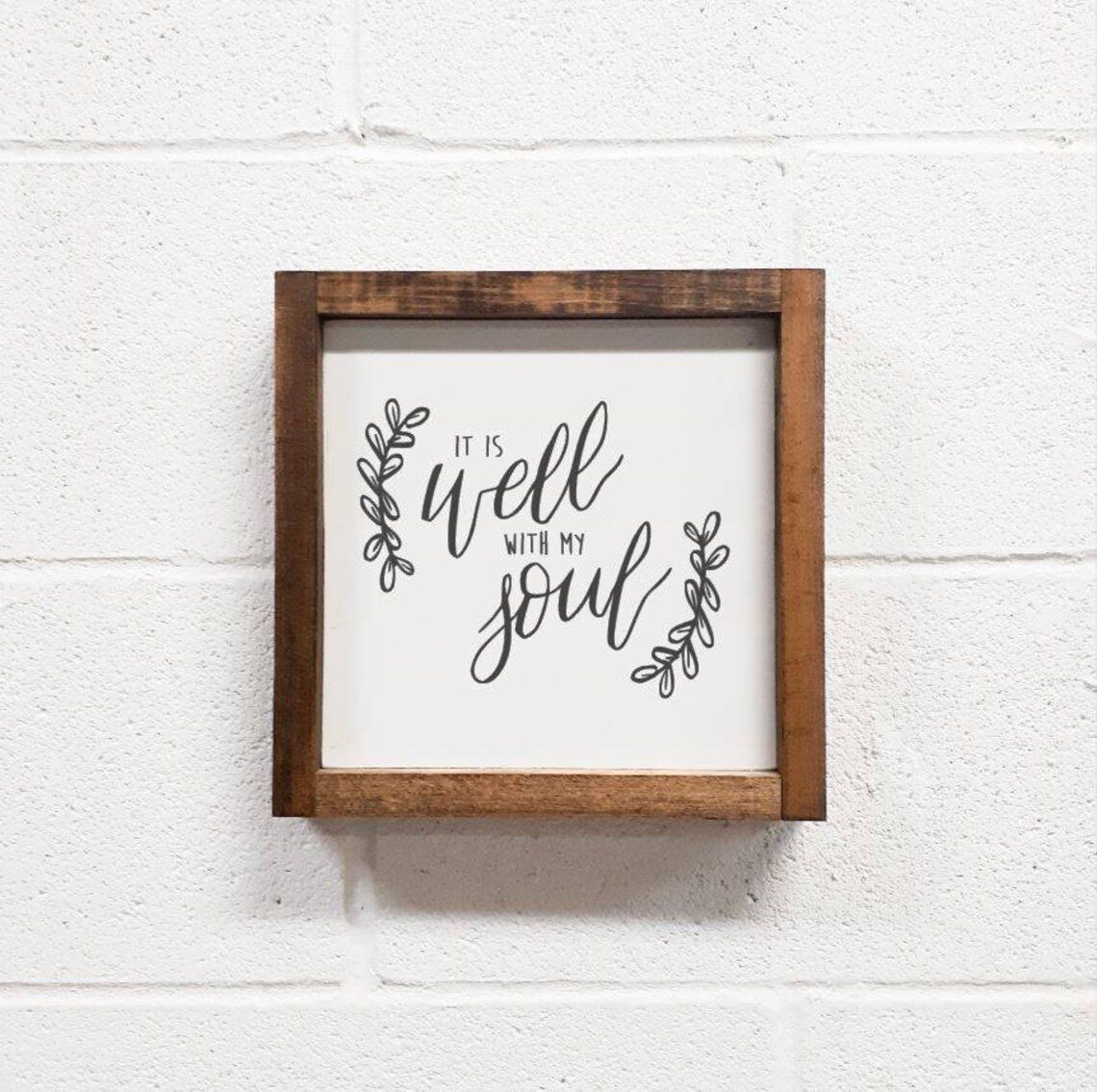 It is Well With My Soul Wood Sign Hymn Sign Home Decor Etsy