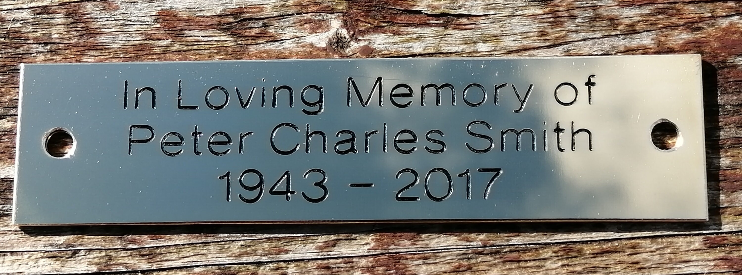 100x25mm Solid Brass Polished Engraved Plaque Sign Bench Plate Etsy