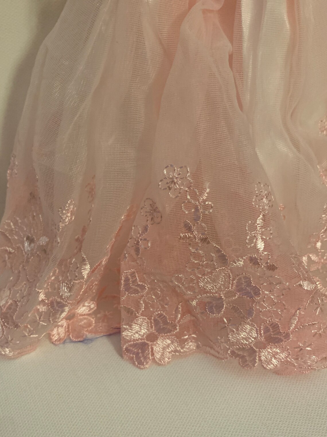 Light Pink Gown With Embroidery Dress Only Etsy UK