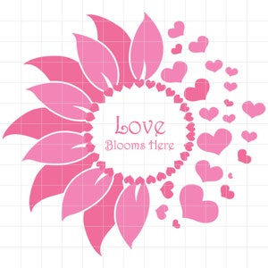 Tournesol SVG Design - Joli fichier de coupe SVG de fleur de soleil pétale pour l’artisanat et les projets de bricolage