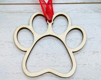 Paw ornament, dog ornament, puppy ornament,