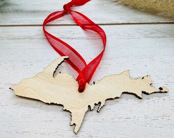 Upper Michigan Ornament, UP Tree Ornament, Michigan ornament, Yooper ornament