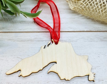 Lake Superior Ornament, Great Lakes Ornament, Michigan ornament, Minnesota ornament
