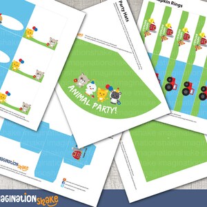 Barnyard Birthday Party Package PRINTABLE LG / Farm Animals Birthday ...