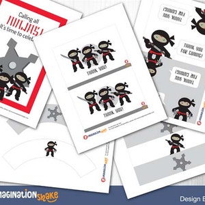 Ninja Party Birthday Package PRINTABLE / Ninja Boys Birthday Printouts / Boy's Birthday / Party ...