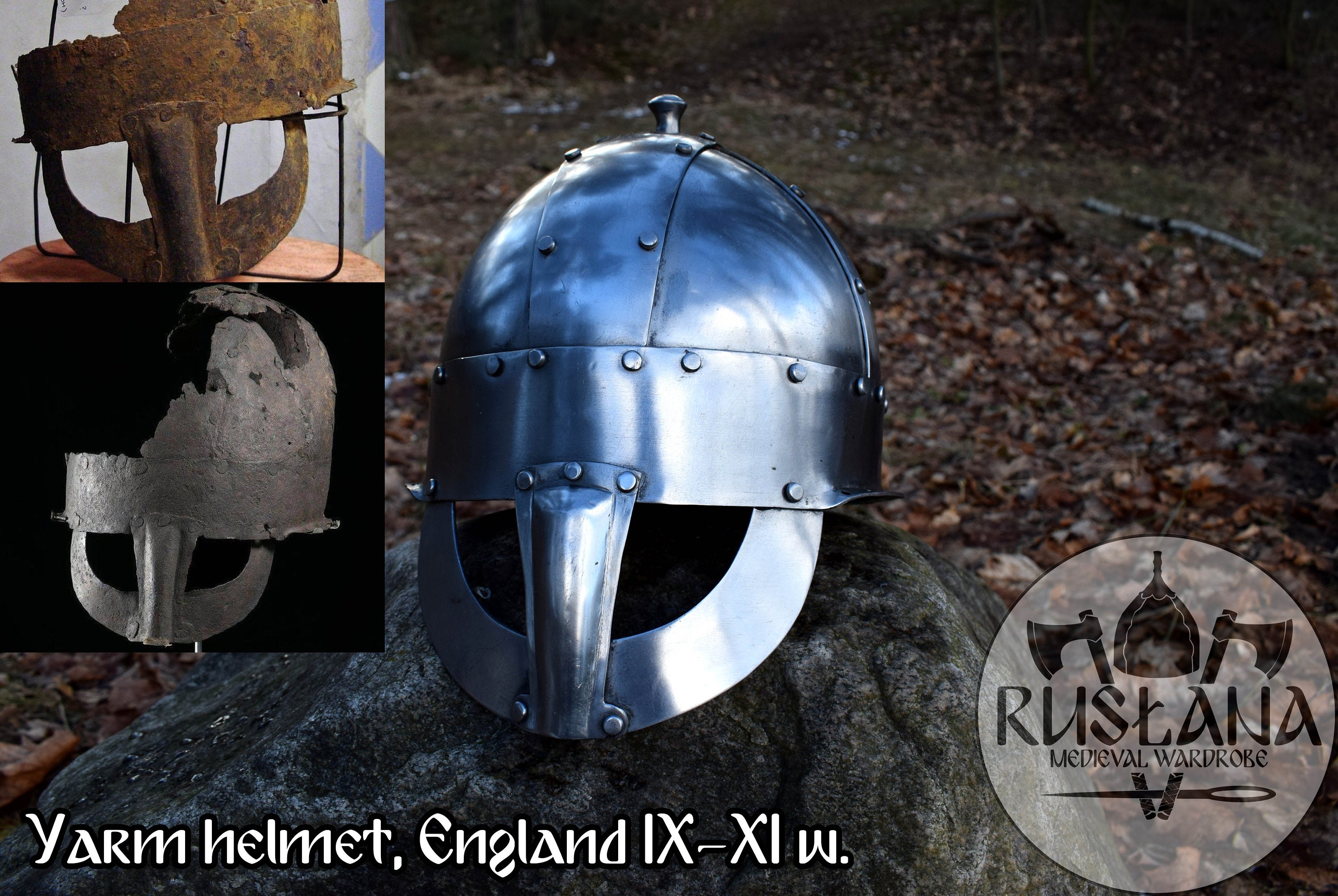 Yarm helmet Battle ready replica IX XI c. England Etsy