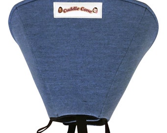 Soft E-Collar for Dogs and Cats, Pet Recovery Cone Blue Denim