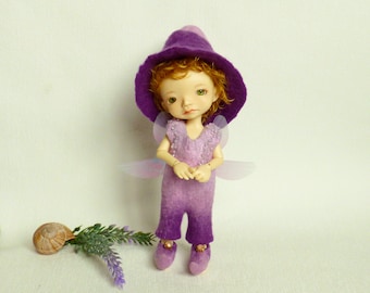 Irrealdoll outfit "Lavender Elf" Fairy felted outfit Doll clothes Irrealdoll clothes BJD 1/6 gnome outfit Irrealdoll hat Irrealdoll elf