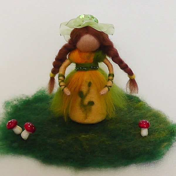 Needle felted Waldorf fairy "Spring Revival" Forest fairy Interior toy Home decor Fairy art doll Spring fairy Waldorf fairy Wool fairy