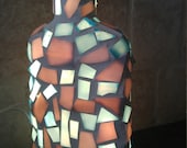 Mosaic Stained Glass Bottle Light