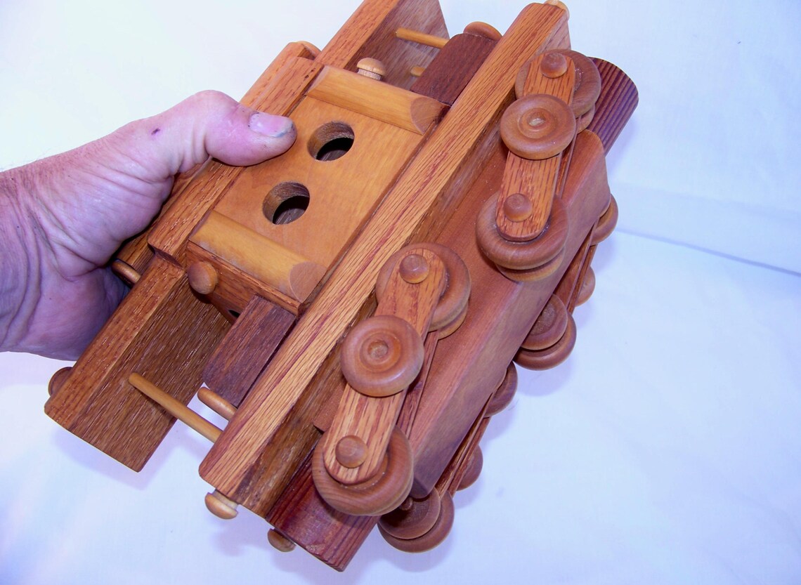 Hand Crafted Wooden Toy Train Caboose Desk Top Display Etsy