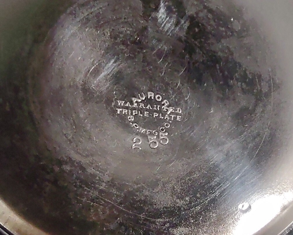 Aurora Triple Plate Silver Aesthetic Victorian Period 3pc. Table Set