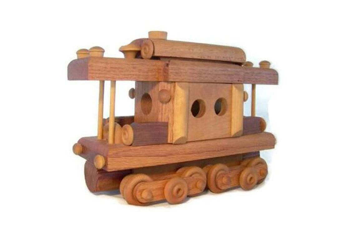 Hand Crafted Wooden Toy Train Caboose Desk Top Display Etsy