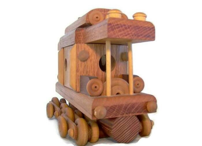 Hand Crafted Wooden Toy Train Caboose Desk Top Display Etsy