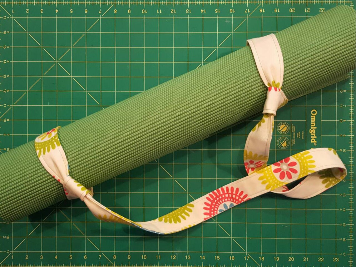 Yoga mat carrier strap floral cotton Etsy