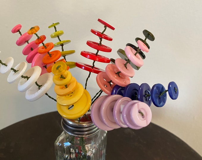 Forever Bouquet: Button Flowers - Etsy