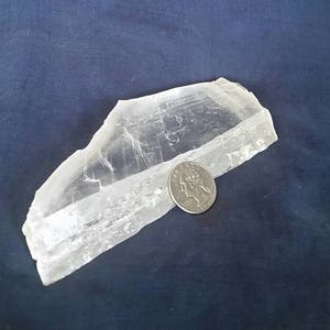 Selenite Crystal Charging Slab / Quartz Crystal Stone Cleansing Crystals / Clearing Metaphysical Gemstone Healing Crystal Raw Selenite Slab image 2