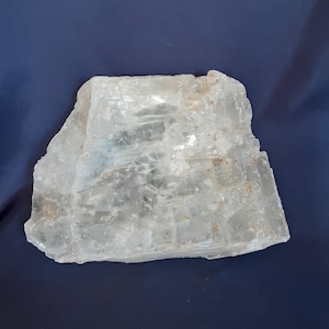 LARGE Selenite Crystal Slab Meditation Healing Gemstone / Moon Goddess Rocks Natural White Raw Mineral / Positive Energy Home Decoration
