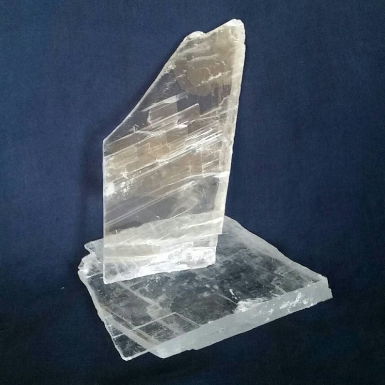 Selenite Crystal Charging Slab / Quartz Crystal Stone Cleansing Crystals / Clearing Metaphysical Gemstone Healing Crystal Raw Selenite Slab image 5