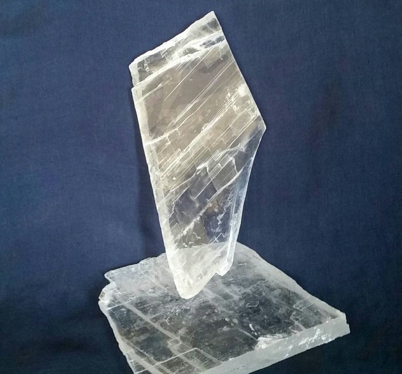 Selenite Crystal Charging Slab / Quartz Crystal Stone Cleansing Crystals / Clearing Metaphysical Gemstone Healing Crystal Raw Selenite Slab image 7