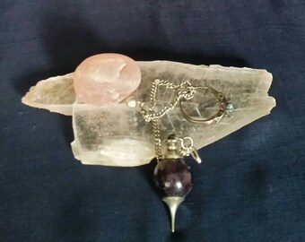 Raw Crystal Selenite Slab Clearing Cleansing Crystals / Quartz Crystal Healing Crystals / Natural Meditation White Gemstone Home Decor