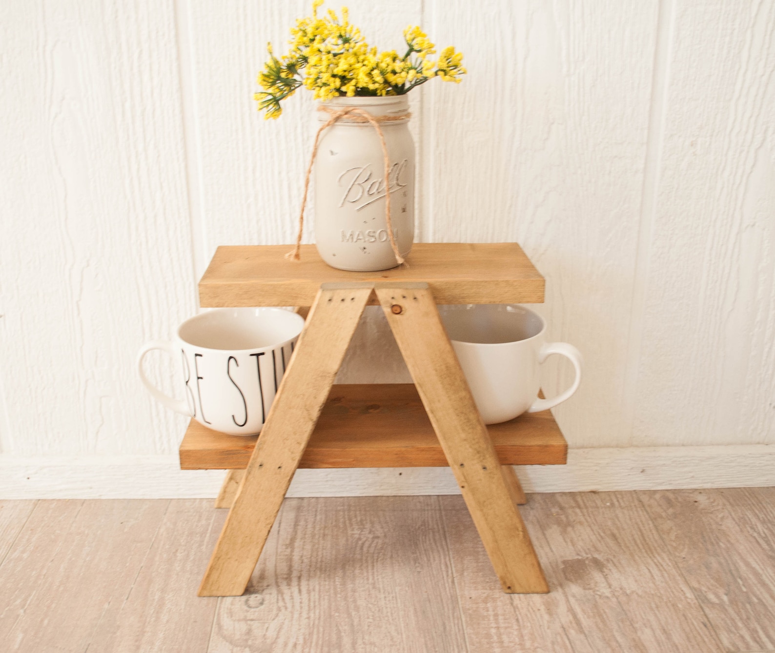 Tiered Tray Ladder, Mini Ladder Riser, Mini Ladder Shelf, Farmhouse ...