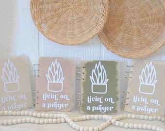 Prayer Journal, Acrylic Hand Painted Journal, Inspirational Gift, Boho Prayer Journal, Prayer Notebook, Baptism Gift, Hand Painted Notebook