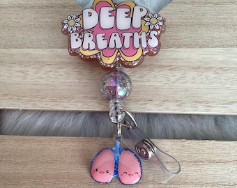 Deep Breaths, Respiratory Therapist, Lung Badge reel, Medical care gifts