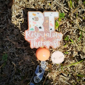 Respiratory Therapist, RRT Gift, Medical Badge Reel, Glitter Reel, Shirt Pin, Badger Helper, RN Gift, RN Badge Reel, Nurse student, Mri tech