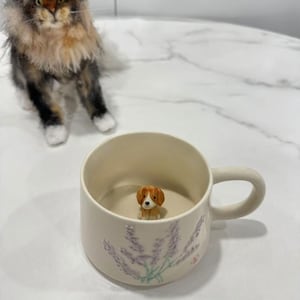 Pre order - Lavender Pet Mug, 3D Custom Pet Portrait, Pet Cup, Holiday Gift, Pet Enthusiast Gift, Personalized Pet Mug