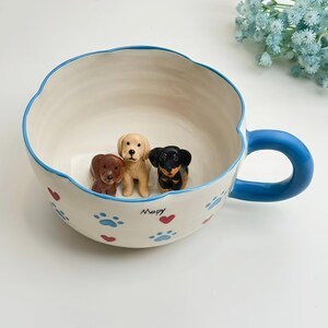 Adopt Haustiere in Tassen, Haustier Keramik Weihnachtsgeschenke, Haustier Kaffeetassen, Personalisierte maßgeschneiderte Tassen